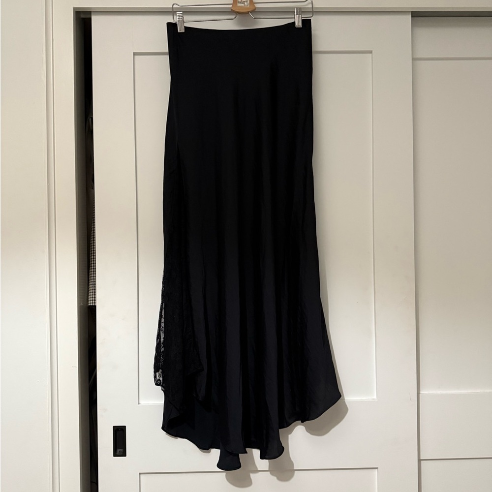 Free People Black Maxi A-Line Skirt
